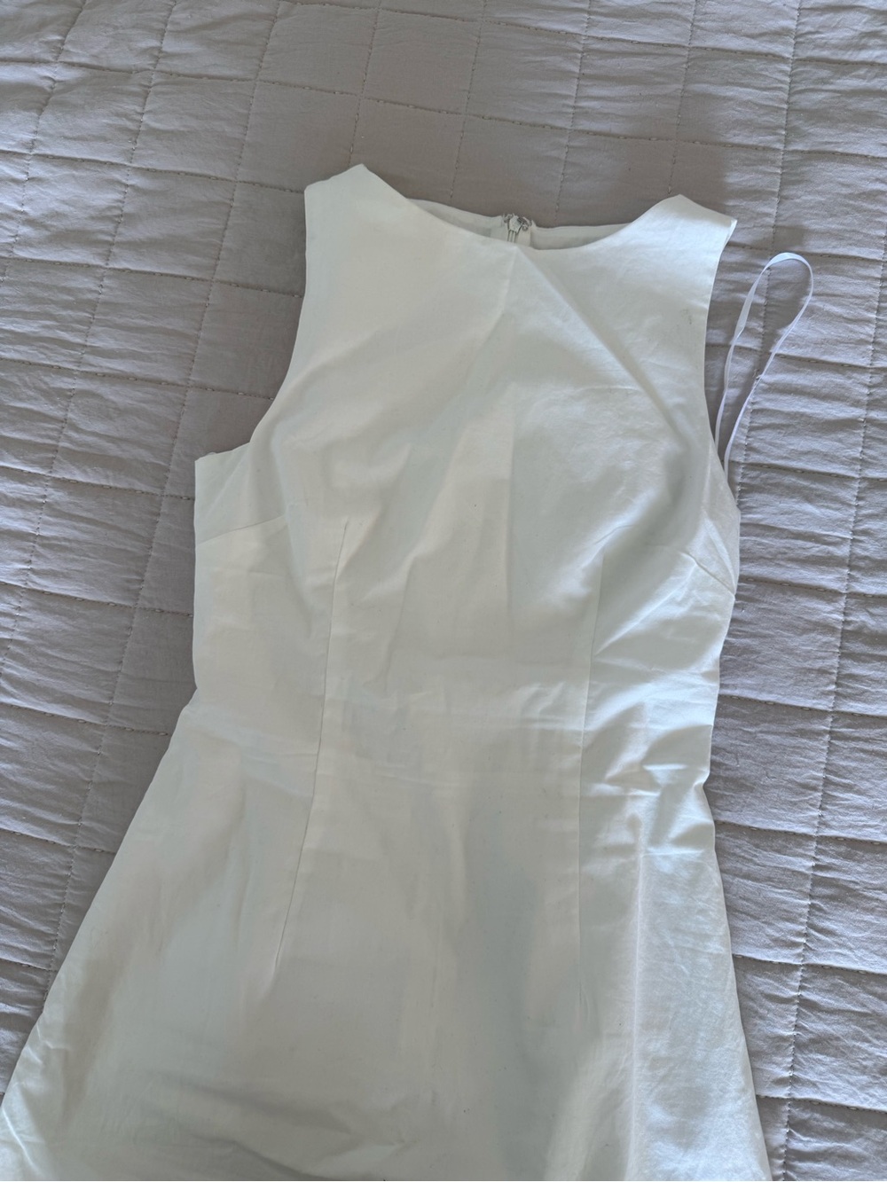 Princess Polly White Sleeveless Mini Dress with Back Tie - Picture 3 of 6